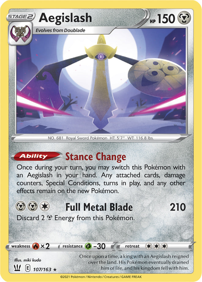 Aegislash - Battle Styles 107/163 - Rare Holo