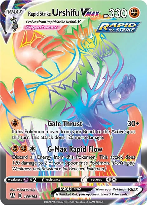 Rapid Strike Urshifu VMAX - Battle Styles 169/163 - Secret Rare