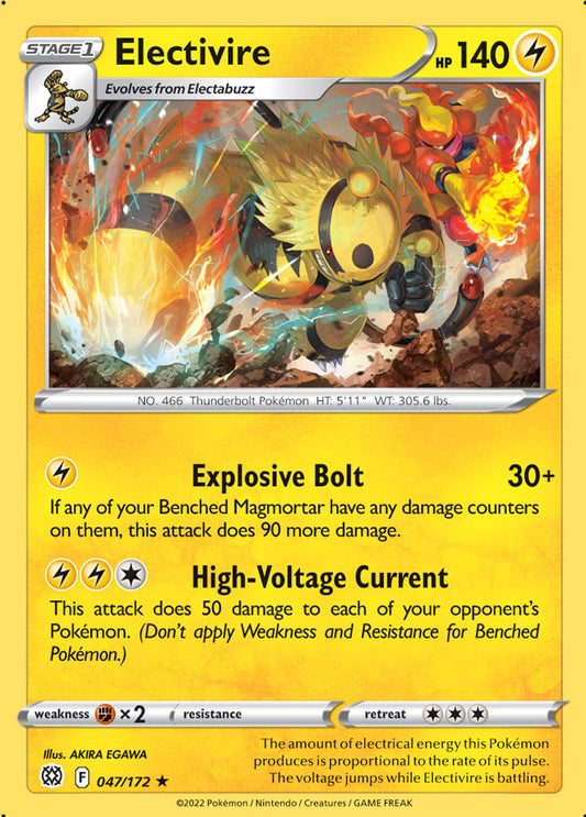 Electivire - Brilliant Stars 047/172 - Rare