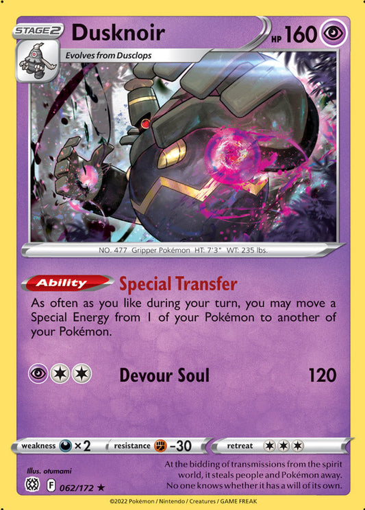 Dusknoir - Brilliant Stars 062/172 - Rare Holo