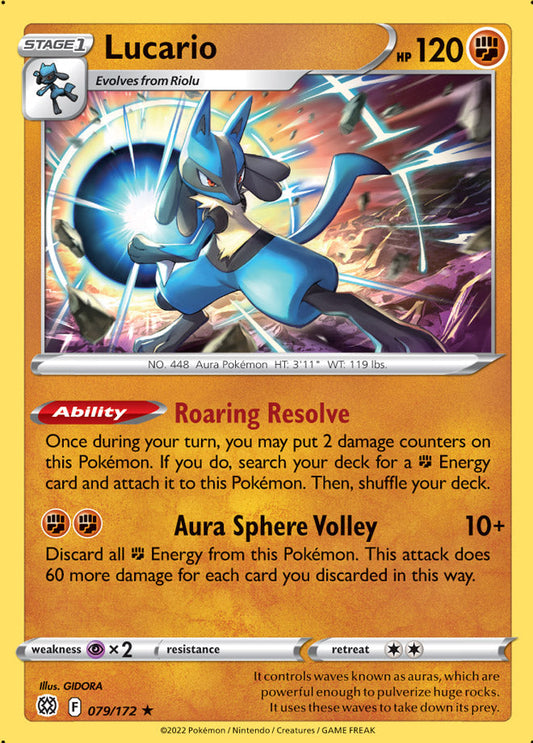 Lucario - Brilliant Stars 079/172 - Rare Holo