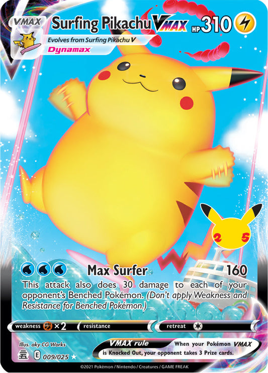 Surfing Pikachu VMAX - Celebrations 009/025 - Ultra Rare