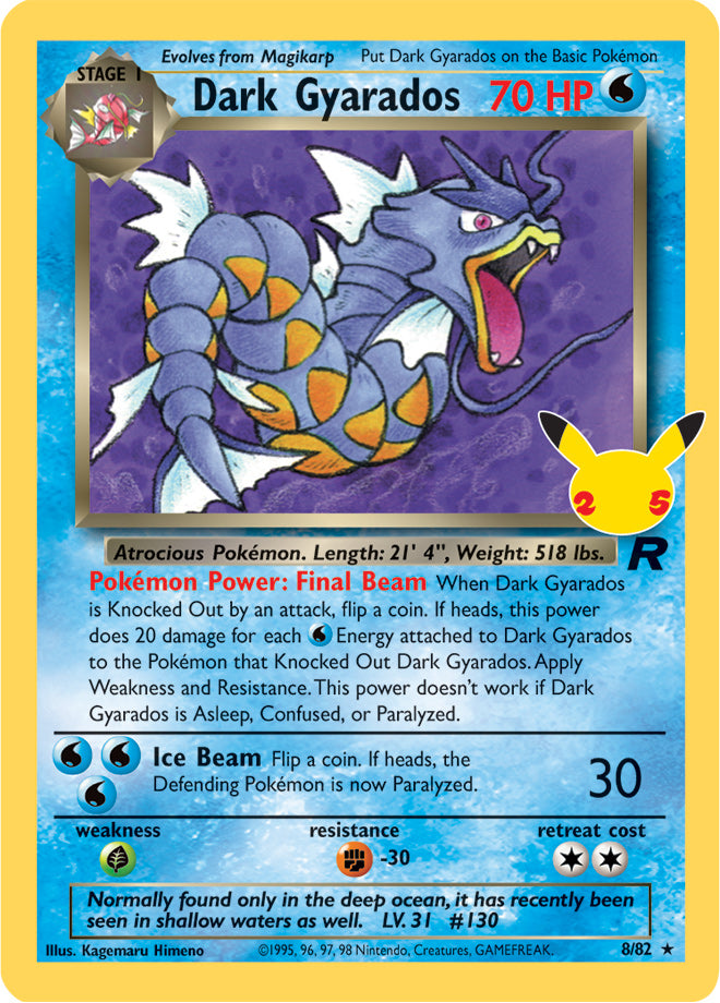 Dark Gyarados - Celebrations Classic Collection 8/82 - Classic Collection