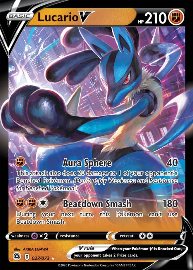 Lucario V - Champion's Path 027/073 - Ultra Rare