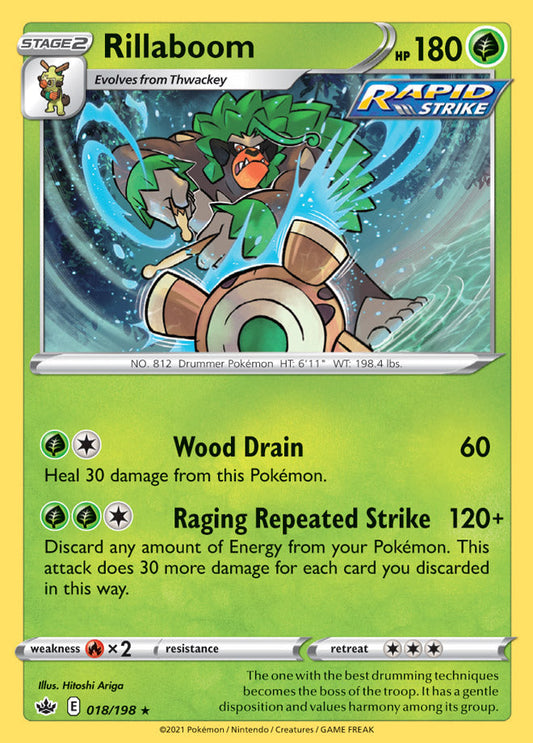 Rillaboom - Chilling Reign 018/198 - Rare Holo