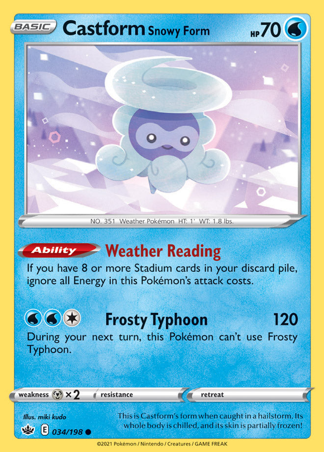 Castform Snowy Form - Chilling Reign 034/198 - Common