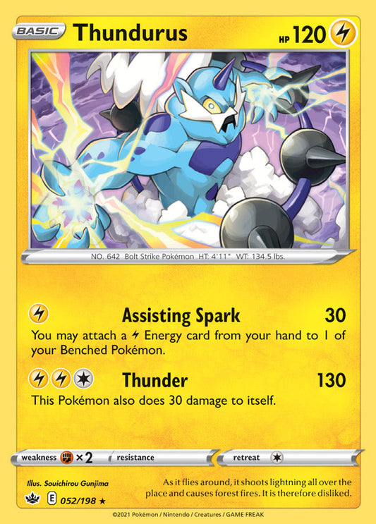 Thundurus - Chilling Reign 052/198 - Rare Holo