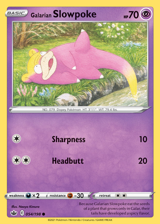 Galarian Slowpoke - Chilling Reign 054/198 - Common