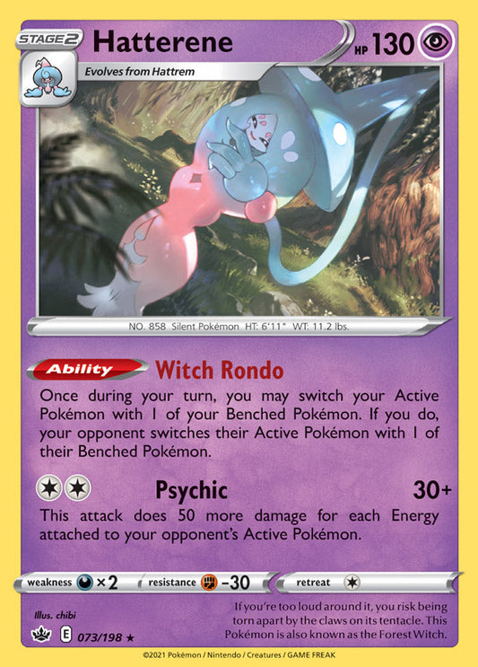 Hatterene - Chilling Reign 073/198 - Rare Holo