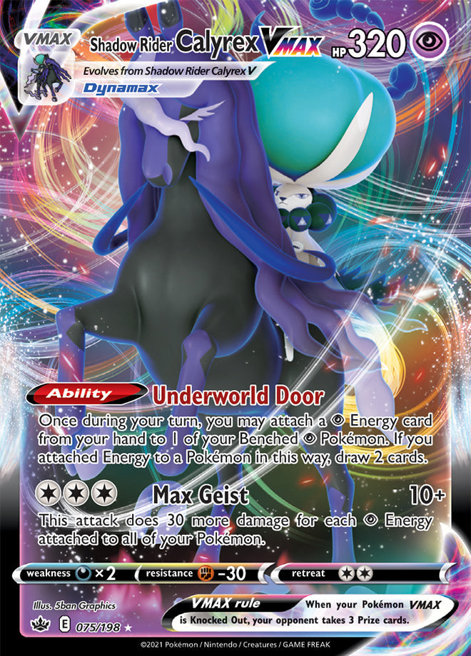 Shadow Rider Calyrex VMAX - Chilling Reign 075/198 - Ultra Rare