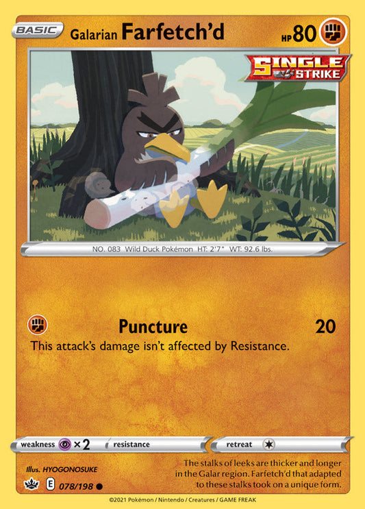 Galarian Farfetch'd - Chilling Reign 078/198 - Common