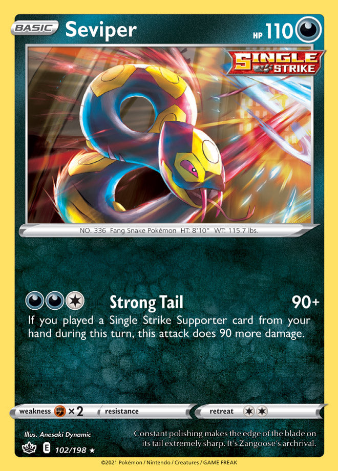 Seviper - Chilling Reign 102/198 - Rare