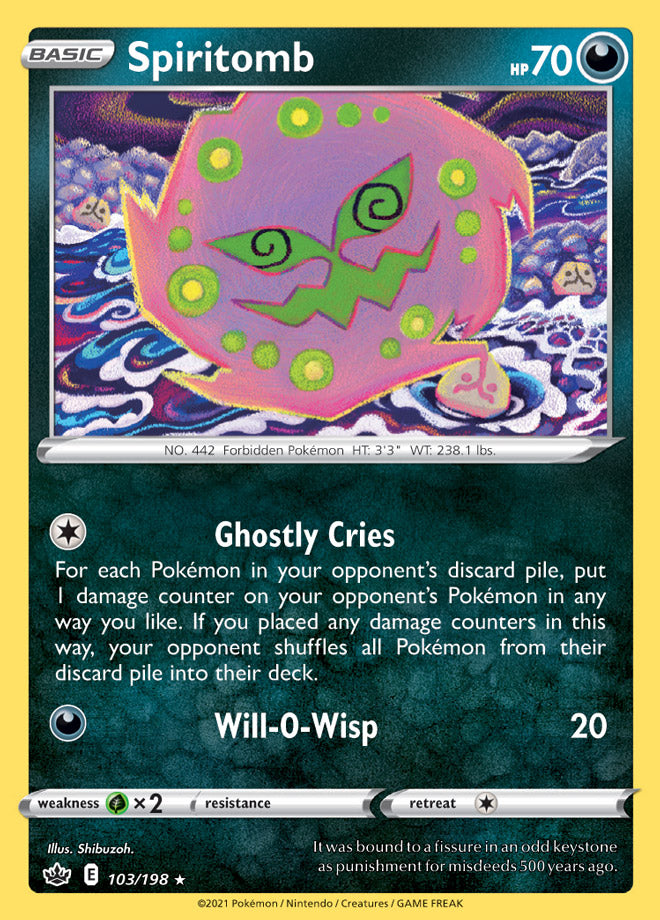 Spiritomb - Chilling Reign 103/198 - Rare