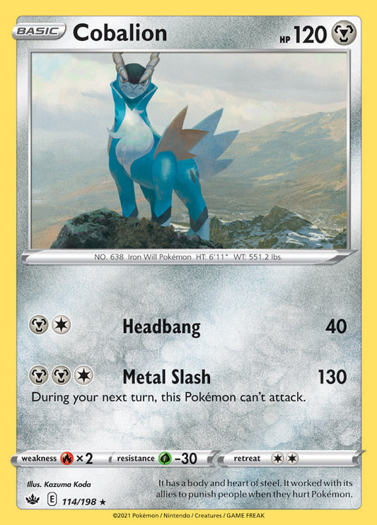 Cobalion - Chilling Reign 114/198 - Rare Holo