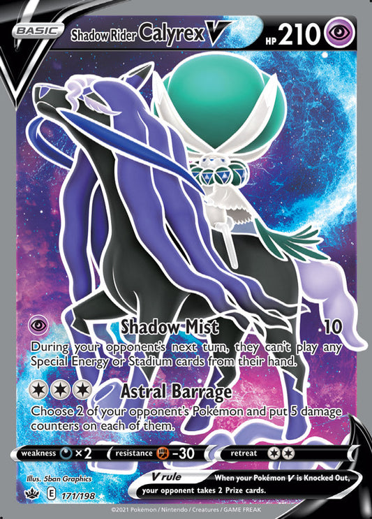 Shadow Rider Calyrex V - Chilling Reign 171/198 - Full Art