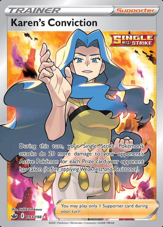 Karen's Conviction - Chilling Reign 193/198 - Full Art