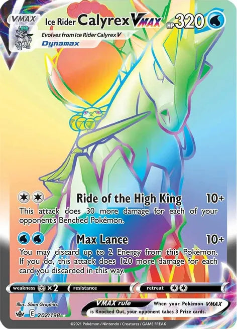 Ice Rider Calyrex VMAX - Chilling Reign 202/198 - Secret Rare