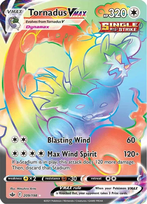 Tornadus VMAX - Chilling Reign 209/198 - Secret Rare