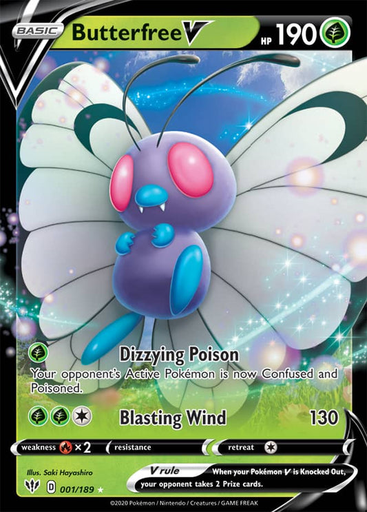 Butterfree V - Darkness Ablaze 001/189 - Ultra Rare