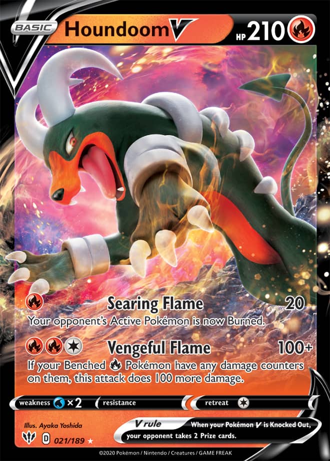 Houndoom V - Darkness Ablaze 021/189 - Ultra Rare