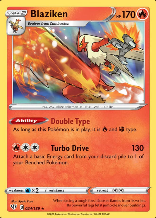 Blaziken - Darkness Ablaze 024/189 - Rare Holo