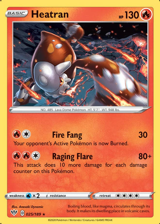 Heatran - Darkness Ablaze 025/189 - Rare Holo