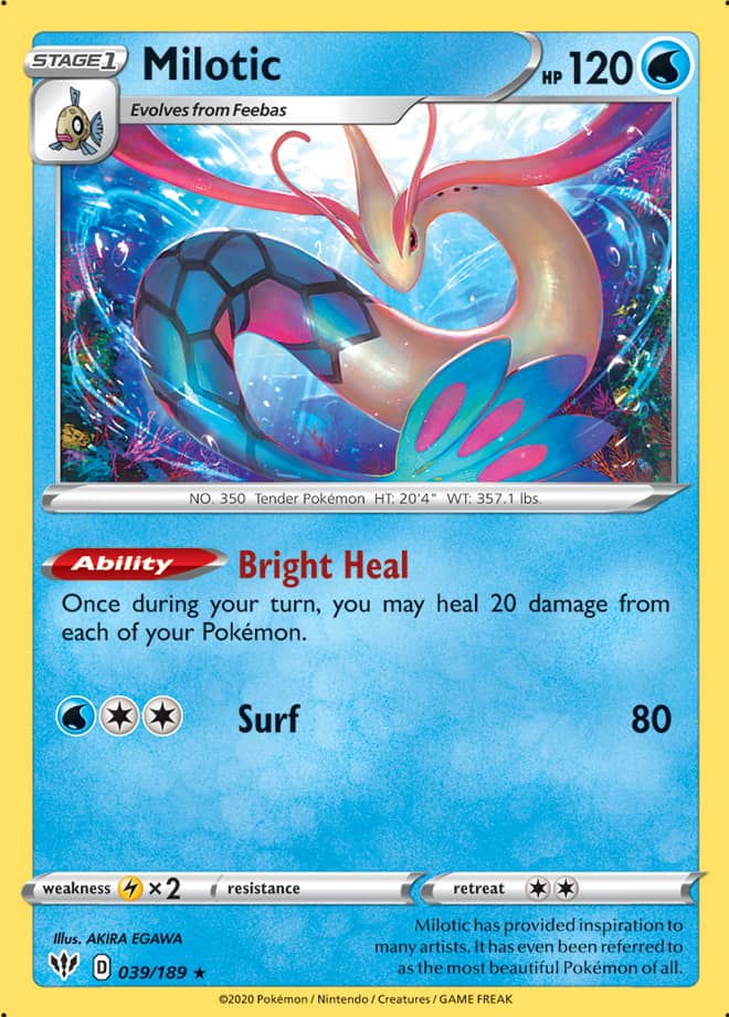 Milotic - Darkness Ablaze 039/189 - Rare Holo