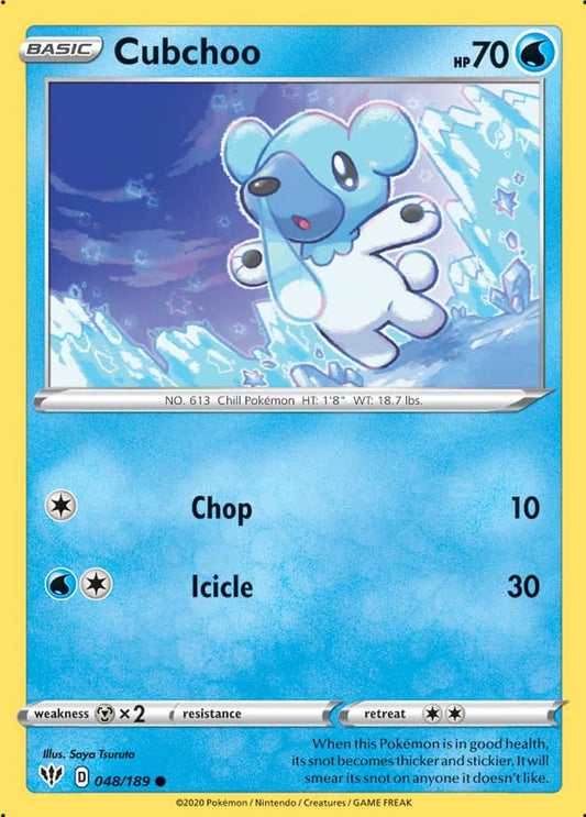 Cubchoo - Darkness Ablaze 048/189 - Common