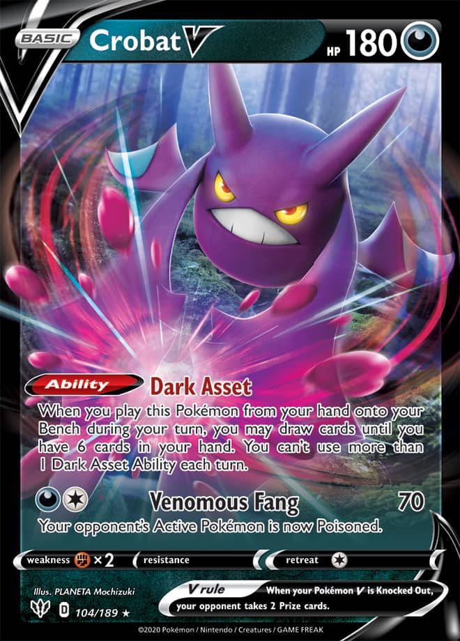 Crobat V - Darkness Ablaze 104/189 - Ultra Rare