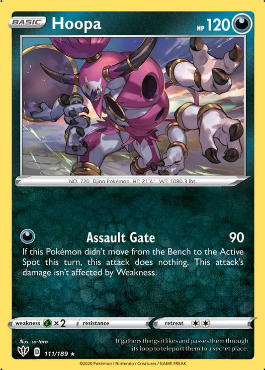 Hoopa - Darkness Ablaze 111/189 - Rare Holo