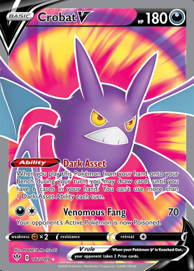 Crobat V - Darkness Ablaze 182/189 - Full Art