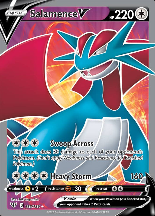 Salamence V - Darkness Ablaze 185/189 - Full Art