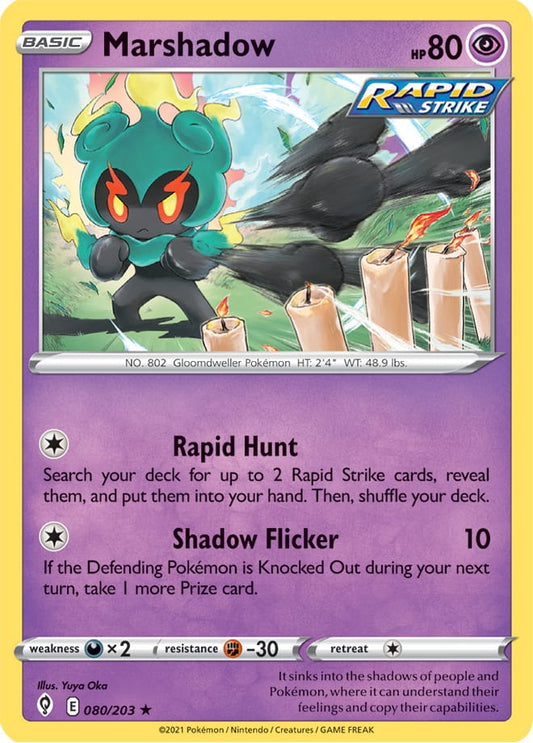 Marshadow - Evolving Skies 080/203 - Rare Holo