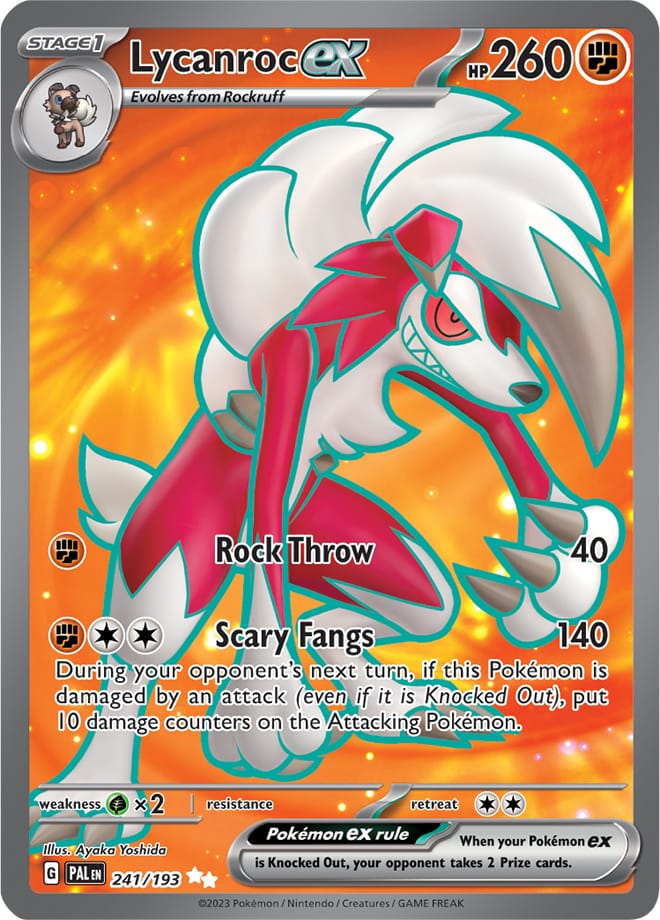 Lycanroc ex - Paldea Evolved 241/193 - Full Art