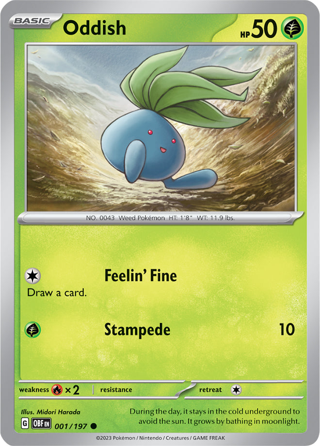 Oddish - Obsidian Flames 001/197 - Common