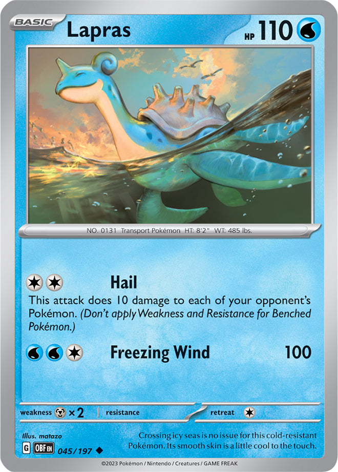 Lapras - Obsidian Flames 045/197 - Uncommon