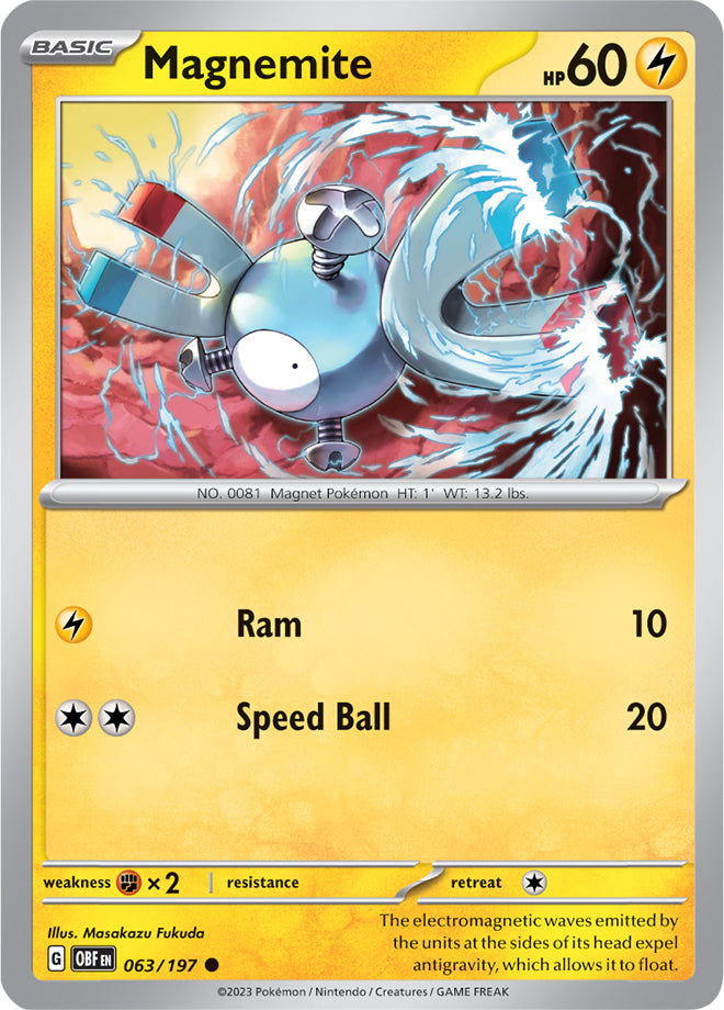 Magnemite - Obsidian Flames 063/197 - Common