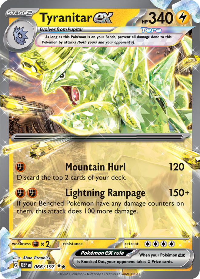 Tyranitar ex - Obsidian Flames 066/197 - Double Rare