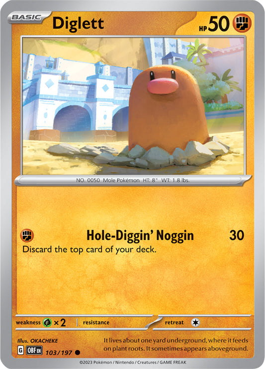 Diglett - Obsidian Flames 103/197 - Common