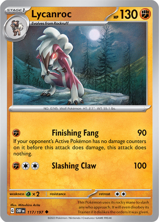 Lycanroc - Obsidian Flames 117/197 - Uncommon