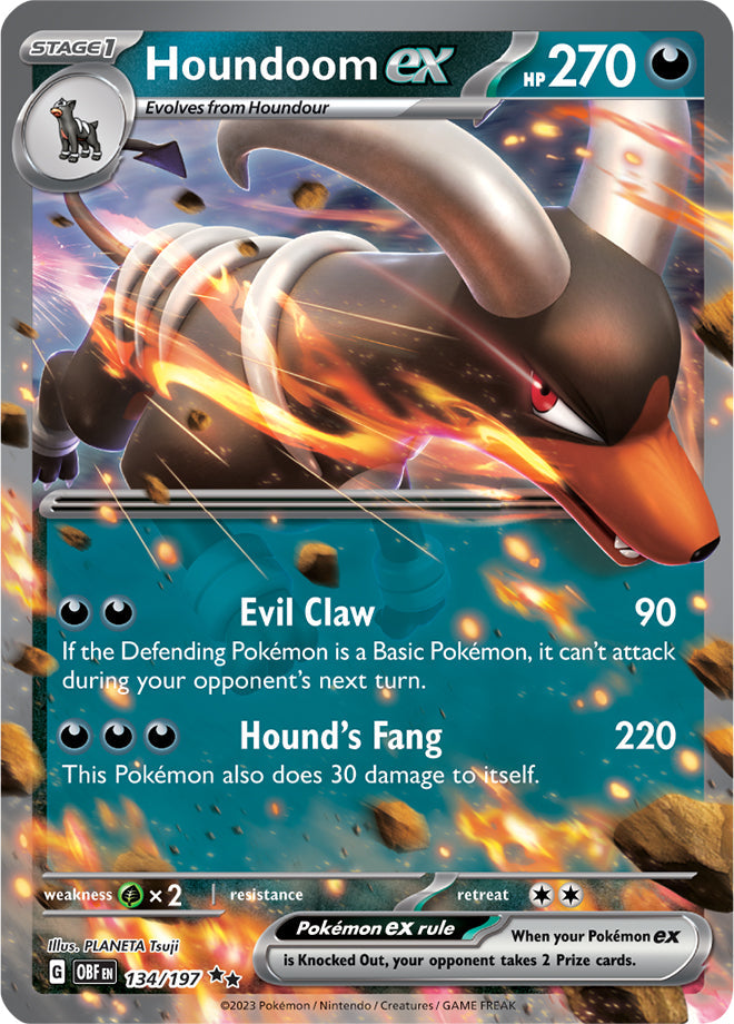 Houndoom ex - Obsidian Flames 134/197 - Double Rare