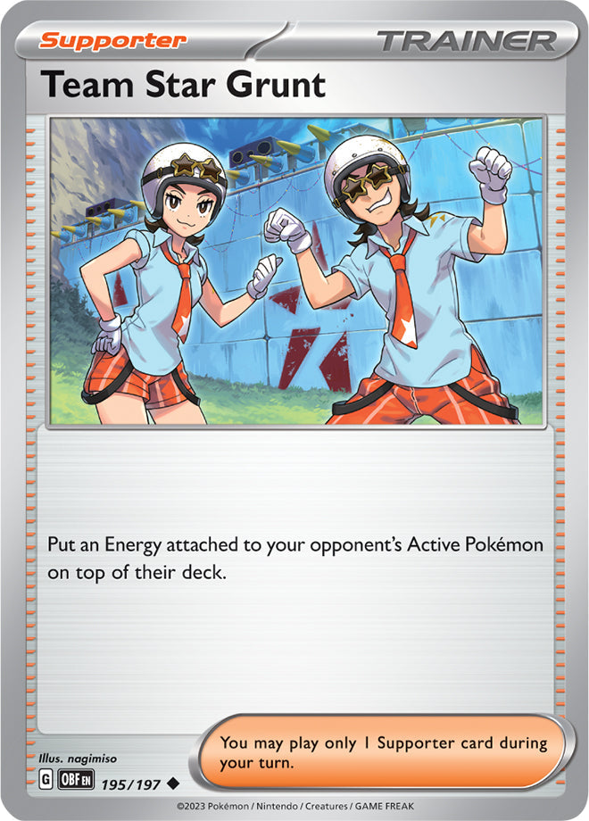 Team Star Grunt - Obsidian Flames 195/197 - Uncommon