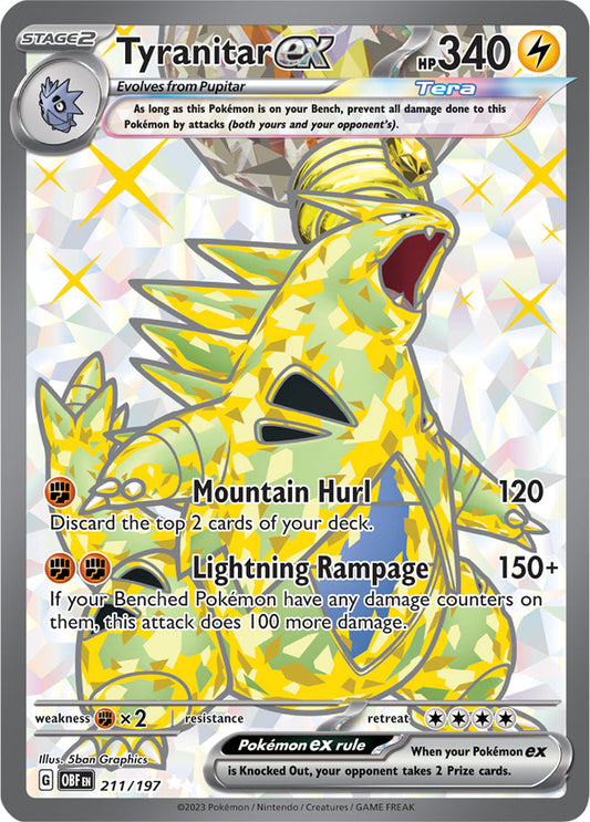 Tyranitar ex - Obsidian Flames 211/197 - Full Art