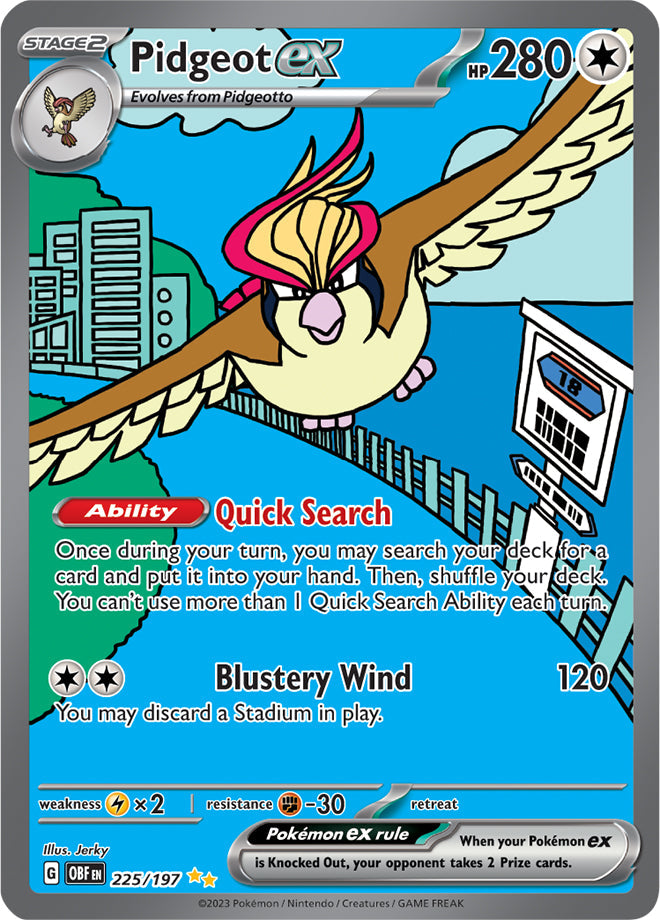 Pidgeot ex - Obsidian Flames 225/197 - Special Illustration Rare