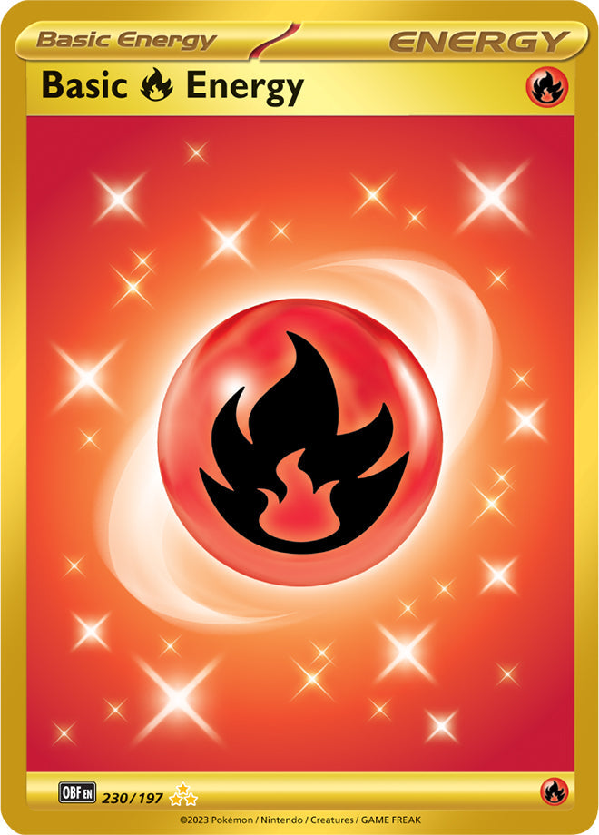 Basic Fire Energy - Obsidian Flames 230/197 - Hyper Rare