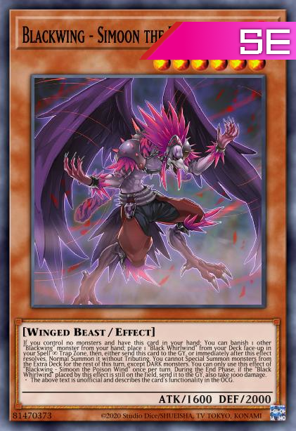 Blackwing - Simoon the Poison Wind - RA01-EN012 - 1st Edition - Secret Rare