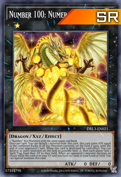 Number 100: Numeron Dragon - RA01-EN039 - 1st Edition - Super Rare