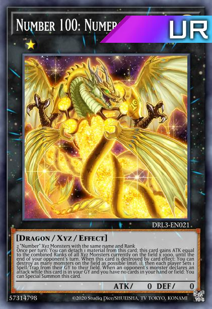 Number 100: Numeron Dragon - RA01-EN039 - 1st Edition - Ultra Rare