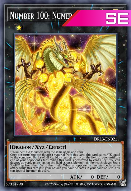 Number 100: Numeron Dragon - RA01-EN039 - 1st Edition - Secret Rare