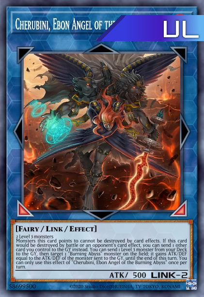 Cherubini, Ebon Angel of the Burning Abyss - RA01-EN042 - 1st Edition - Ultimate Rare